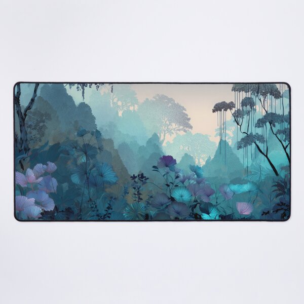 Item preview, Misty Blue Jungle Landscape designed and sold by LuminousFoundry.