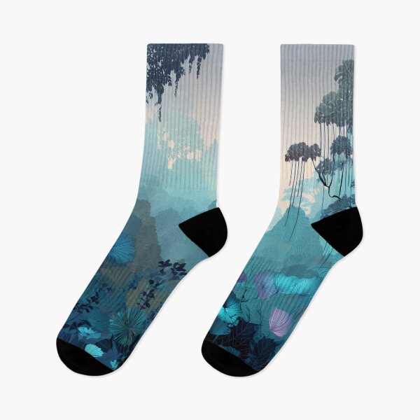 Item preview, Misty Blue Jungle Landscape designed and sold by LuminousFoundry.
