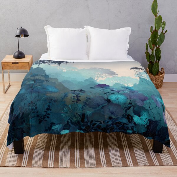 Item preview, Misty Blue Jungle Landscape designed and sold by LuminousFoundry.