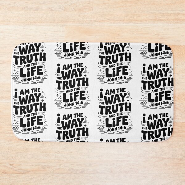 Item preview, I Am The Way The Truth The Life John 14:6 Christian Typography Design designed and sold by HahaHandlesHub.