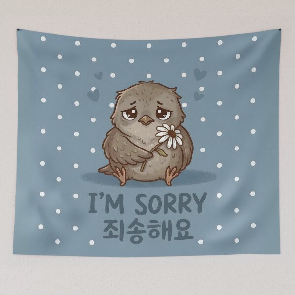 Item preview, I'm Sorry Cute Korean  Kawaii Greeting  designed and sold by HowToCanadian.