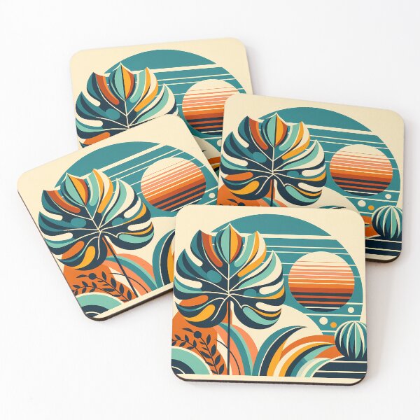 Item preview, Abstract Botanical Sunset Shapes designed and sold by InkSmithery.