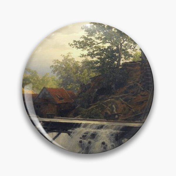 Item preview, Mill in the forest at a falling mountain water designed and sold by SharonTheFirst.