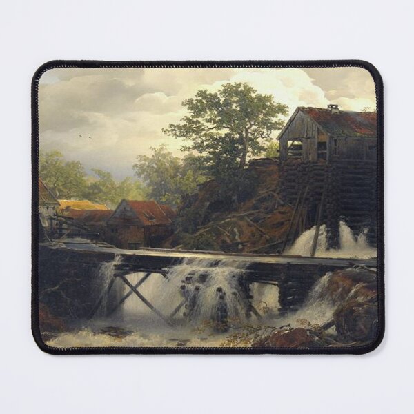Item preview, Mill in the forest at a falling mountain water designed and sold by SharonTheFirst.