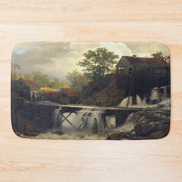 Item preview, Mill in the forest at a falling mountain water designed and sold by SharonTheFirst.