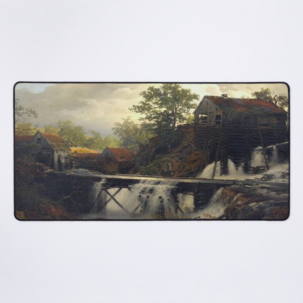 Item preview, Mill in the forest at a falling mountain water designed and sold by SharonTheFirst.