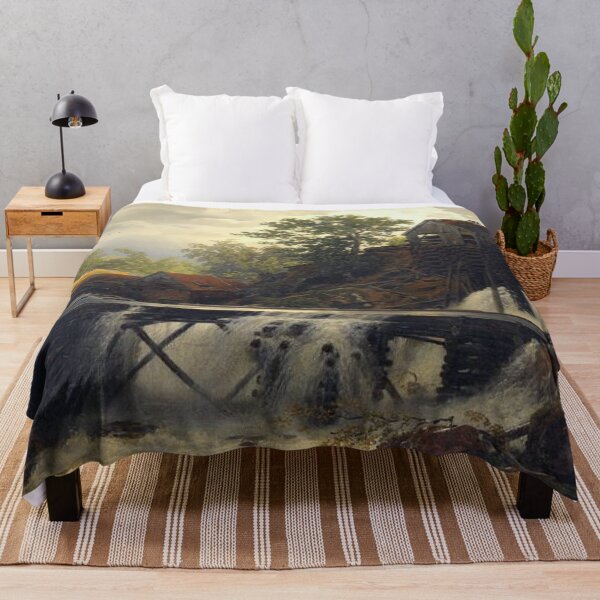 Item preview, Mill in the forest at a falling mountain water designed and sold by SharonTheFirst.