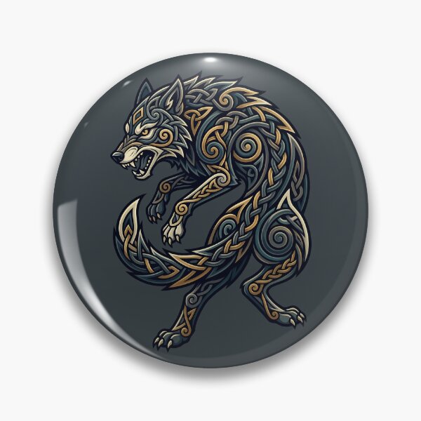Item preview, Celtic Wolf Norse Knotwork Viking Spirit Animal designed and sold by SolaoLab.