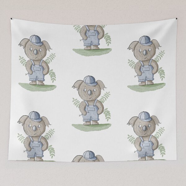 Item preview, Handy Koala Spanner Overalls Illustration Hand Drawn designed and sold by Jaana Day.