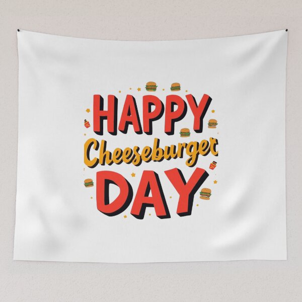 Item preview, Happy Cheeseburger Day-Tee shirts,Mugs and many more  designed and sold by StylePrynt.