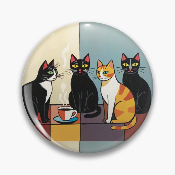 Aperçu de l'œuvre Chats cubistes à café créée et vendue par David Bath.