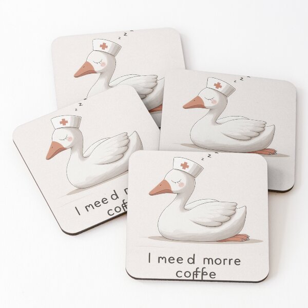 Item preview, Sleepy Goose Nurse “I Need More Coffee” Minimalist Design designed and sold by Mitaudesign.