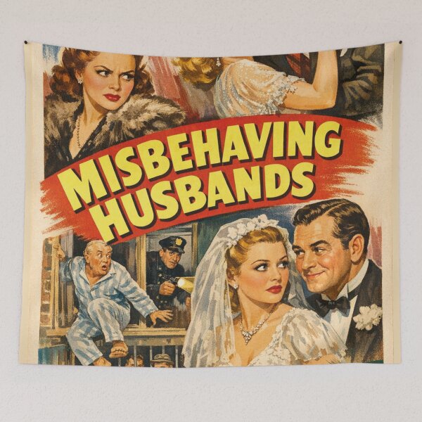 Item preview, Vintage Misbehaving Husbands Movie Poster Retro designed and sold by Mauswohn.