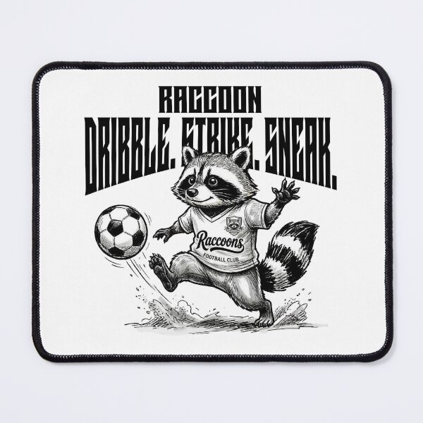 Item preview, Raccoon Soccer Star - Dribble Strike Sneak  designed and sold by MotionBanana Art.