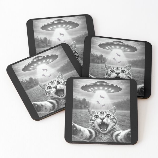 Item preview, Alien Cat Selfie Ufo Gifts Men N Boys Graphic Funny Cat designed and sold by Anime-Nomad.