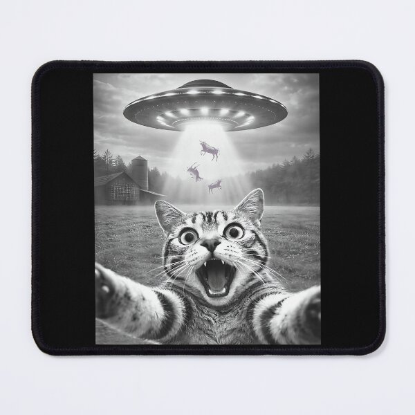 Item preview, Alien Cat Selfie Ufo Gifts Men N Boys Graphic Funny Cat designed and sold by Anime-Nomad.