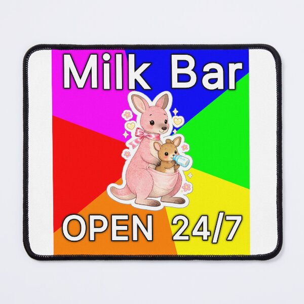 Item preview, Milk Bar Open 24/7 – Kawaii Kangaroo Mom & Baby Cute Sticker Design designed and sold by ahfas86.