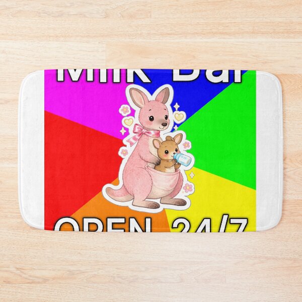 Item preview, Milk Bar Open 24/7 – Kawaii Kangaroo Mom & Baby Cute Sticker Design designed and sold by ahfas86.