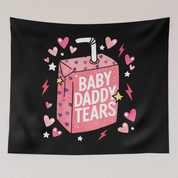 Item preview, Baby Daddy Tears Funny Pink Juice Box Quote designed and sold by Anime-Nomad.