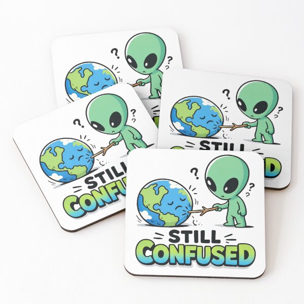 Item preview, Still Confused Funny Alien Earth Meme designed and sold by the-dovlat.