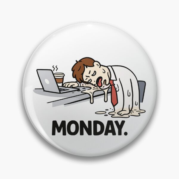 Item preview, Monday Funny Exhausted Office Worker Meme designed and sold by the-dovlat.