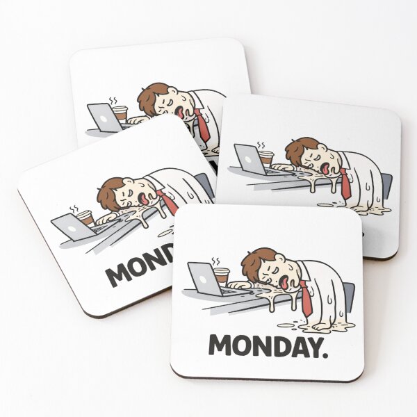 Item preview, Monday Funny Exhausted Office Worker Meme designed and sold by the-dovlat.