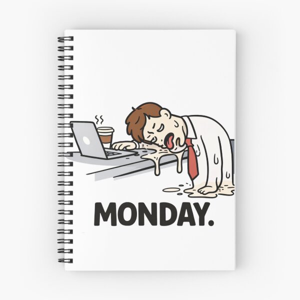Item preview, Monday Funny Exhausted Office Worker Meme designed and sold by the-dovlat.