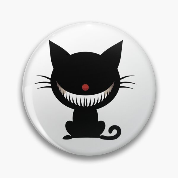 Item preview, Creepy Grinning Shadow Cat with Red Nose designed and sold by KrisGraphic45.