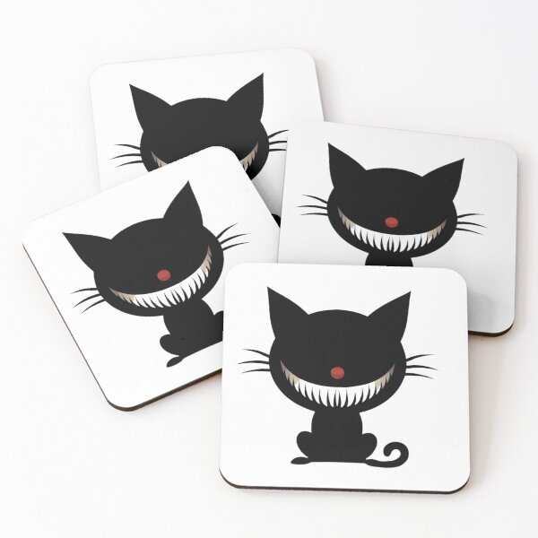 Item preview, Creepy Grinning Shadow Cat with Red Nose designed and sold by KrisGraphic45.