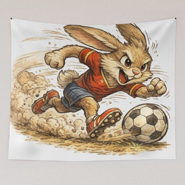 Item preview, Speedy Rabbit Soccer Player designed and sold by photoparadise22.