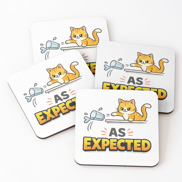Item preview, As Expected Funny Cat Knocking Glass Meme designed and sold by the-dovlat.