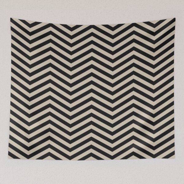 Item preview, Black And Sand Chevron Zigzag Pattern designed and sold by pattern-archive.