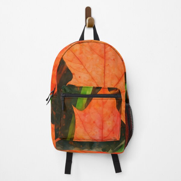 Item preview, Orange Autumn Maple Leaf on Green Grass – Fine Art Nature Photography designed and sold by M.ALK.Watercolor.