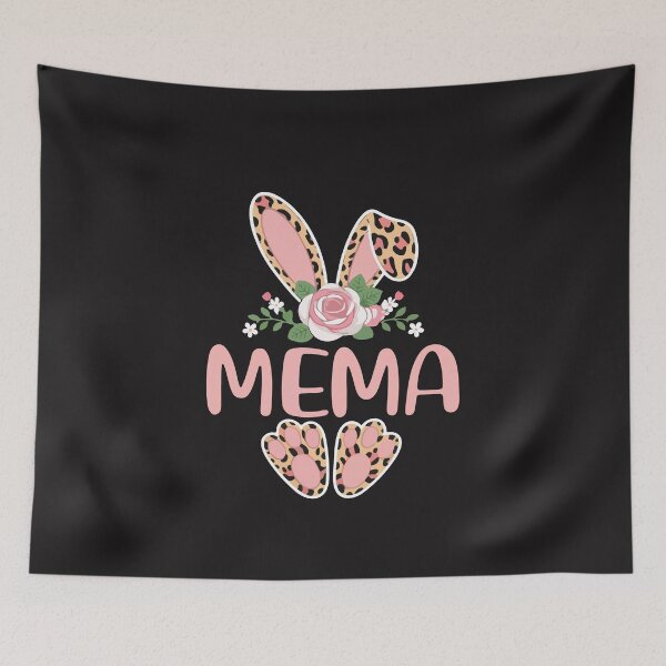 Item preview, Mema Easter Bunny Leopard Floral Cute Grandma Easter Design designed and sold by kiralynstration.