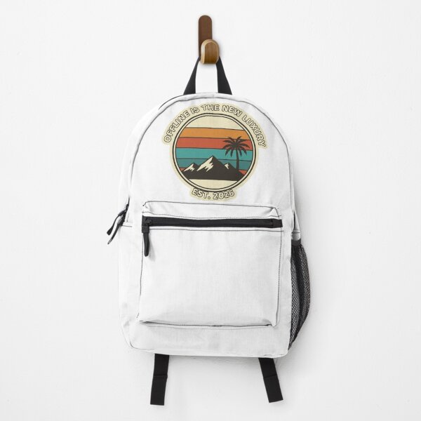 Item preview, Offline Is The New Luxury - Retro 80s Sunset Adventure Sticker designed and sold by Psychlee Best Finds.