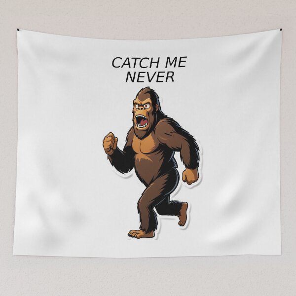 Item preview, Funny Bigfoot Meme Shirt Catch Me Never, Cryptid Humor Sasquatch Running Joke T-Shirt designed and sold by ktsere.