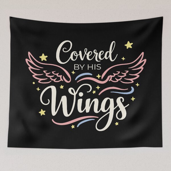 Item preview, Covered By His Wings – Christian Faith Protection designed and sold by Verse & Vibes.