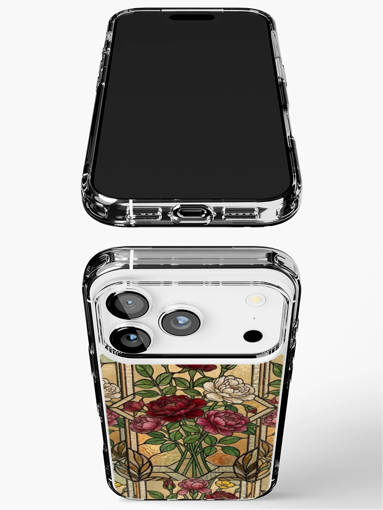 Thumbnail 3 of 5, iPhone Case, Stained glass Roses designed and sold by patterncrow.