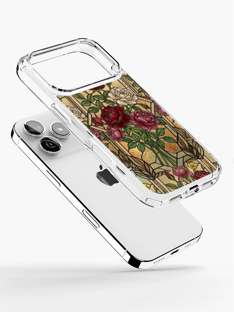 Thumbnail 2 of 5, iPhone Case, Stained glass Roses designed and sold by patterncrow.