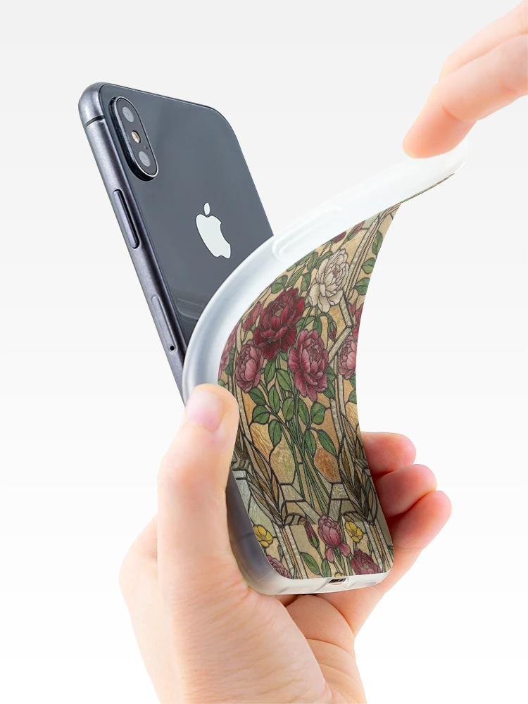 Thumbnail 4 of 5, iPhone Case, Stained glass Roses designed and sold by patterncrow.