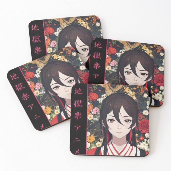 Item preview, Serene Anime Woman in White Kimono with Floral Background designed and sold by vistalyn.