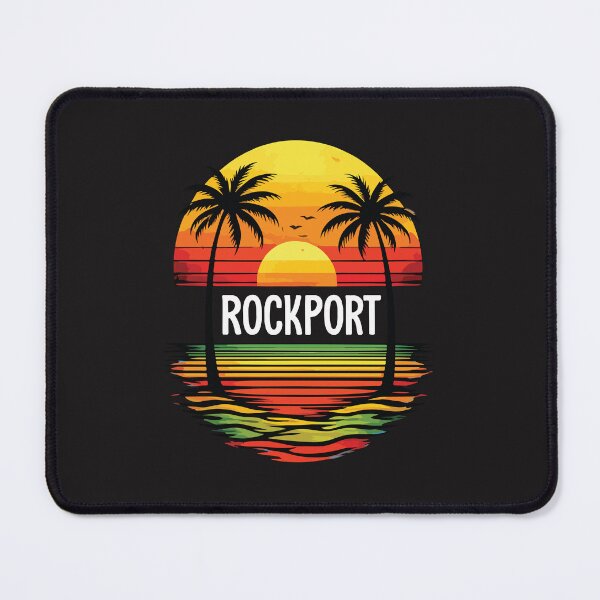 Item preview, Rockport Beach Retro Sunset Palm Tree Ocean Wave Vintage Design designed and sold by kiralynstration.