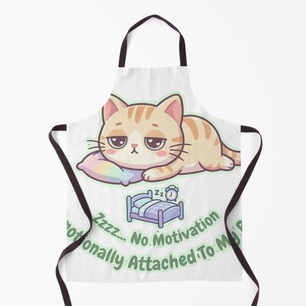 Item preview, Emotionally Attached To My Bed Funny Sleepy Cat Design designed and sold by SarcasmThreads.