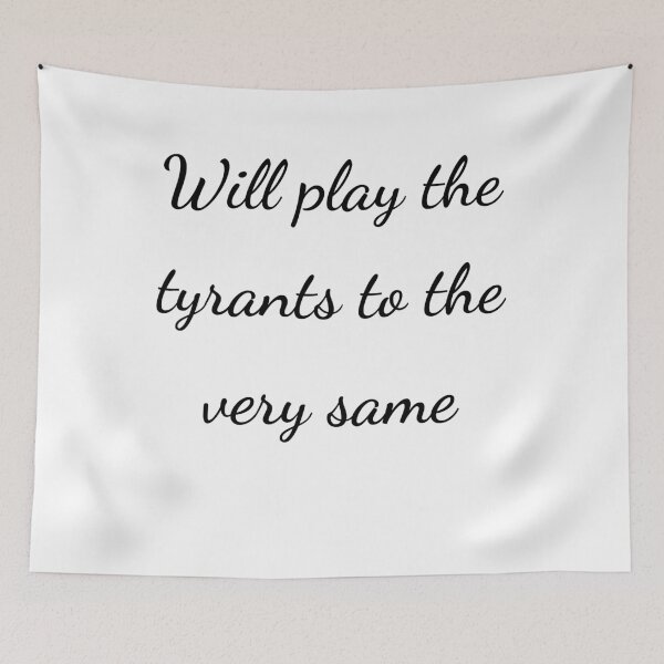 Item preview, "Will play the tyrants to the very same" - handwriting black designed and sold by ariksworld.