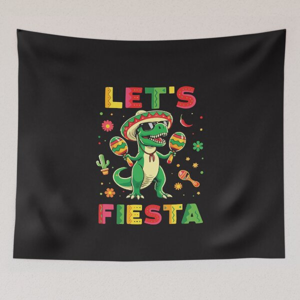 Item preview, Lets Fiesta Dinosaur Cinco De Mayo Kids Funny Mexican Party Design designed and sold by kiralynstration.