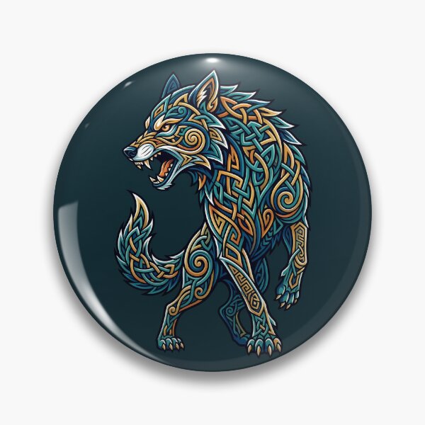 Item preview, Celtic Wolf Fenrir Knotwork Viking Spirit Animal designed and sold by SolaoLab.