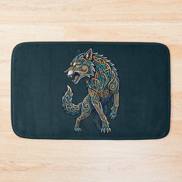 Item preview, Celtic Wolf Fenrir Knotwork Viking Spirit Animal designed and sold by SolaoLab.