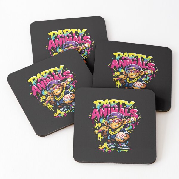 Item preview, Party Animals Monkey Baseball Funny Drip Graffiti Street Style Design designed and sold by kiralynstration.
