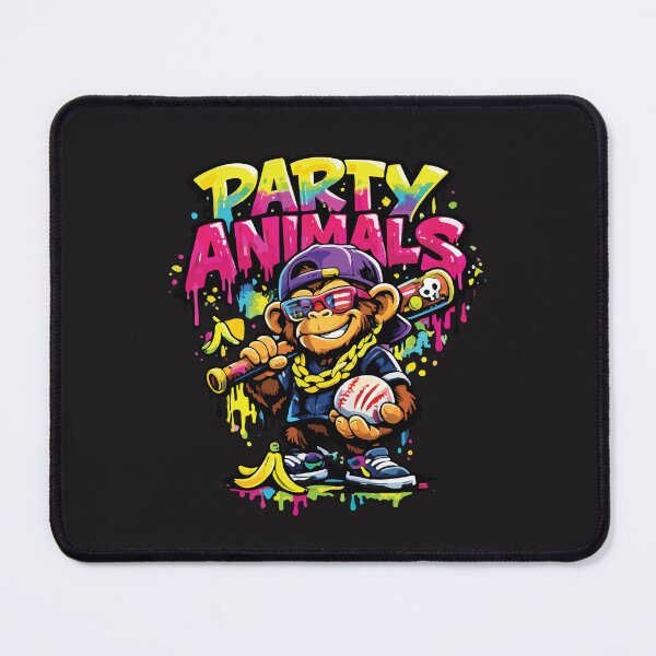 Item preview, Party Animals Monkey Baseball Funny Drip Graffiti Street Style Design designed and sold by kiralynstration.