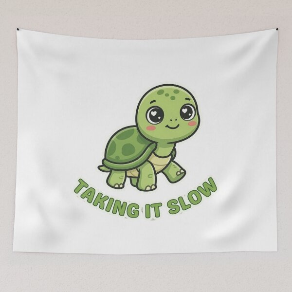 Item preview, Taking It Slow Cute Turtle Cartoon Funny Relaxing Animal Design designed and sold by SarcasmThreads.
